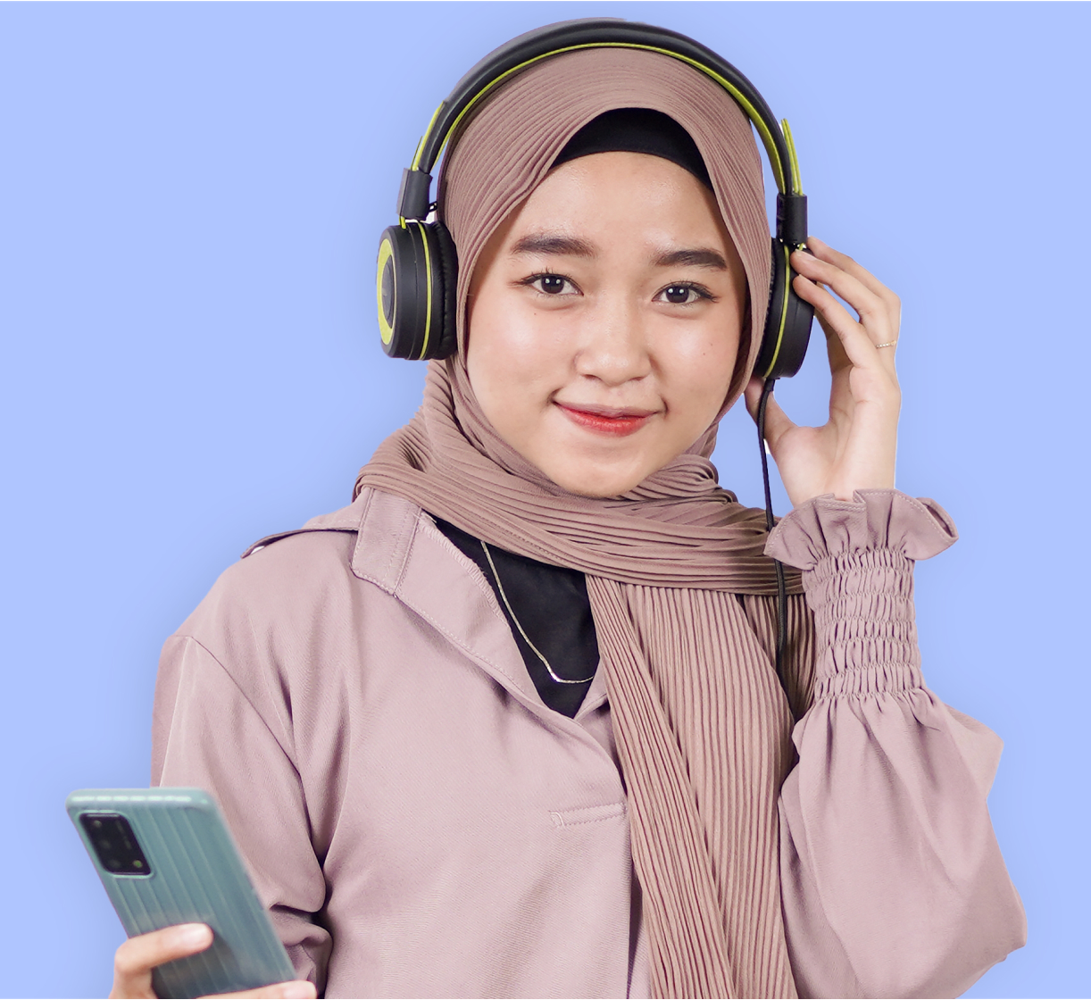 Gambar untuk bagian Nikmati konten audio dengan topik menarik.